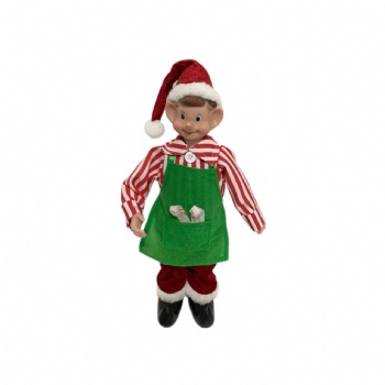 Christmas elf figure on tailor clothes elf 30cm