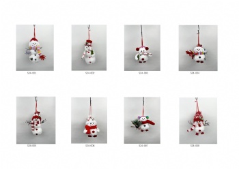 fabric christmas tree hanging decorations suspension--snowman